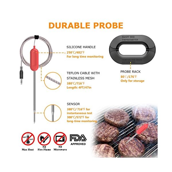 Grillthermometer Sonden Ersatz - 3 Stück Kompatibel Mit DC2.5