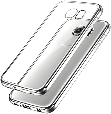 Samsung Galaxy S7 Bumper Case , Ubegood Ultra-Thin [Drop Protection]Shock Resistant [Metal Electroplating Technology] Soft Gel TPU Bumper Case for Samsung Galaxy S7 Case cover - Silver