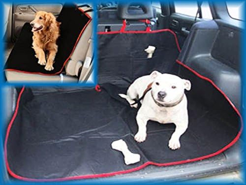 JEEP COMMANDER ALL YEARS 2 in 1 Cargo Cover Pet Dog Travel Hammock Red/Black