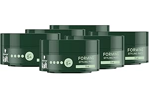 Schwarzkopf TAFT Paste Forming (6 x 75 ml) Pasta de peinado para looks inacabados, suave para el cabello y el cuero cabelludo, vegano, pasta de peinado
