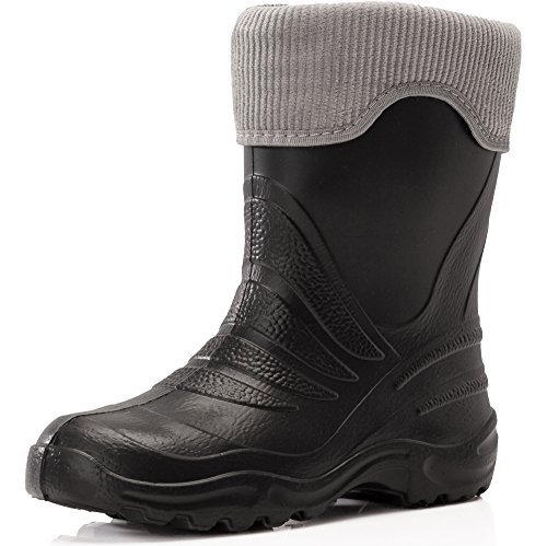 Ladeheid Botas Termicas en EVA Unisex Niños LA-861-2017 (Negro/Gris, 34/35)