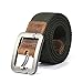 Produktbild Contever® Männer Herren Canvas Gürtel Belt Geflochtene Gürtel- 3.8cm Breit 125cm Länge Best Fit Taille (ungefähr 100CM)- Style1 Armeegrün
