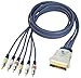 Produktbild All4u BBV 56 Videokabel (Scartstecker - 6x Cinchstecker, Flachkabeltyp, verchromter Vollmetallstecker) 1,5 m blau