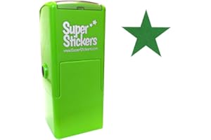 SuperStickers Star Pre Inked Stamper - Green,28mm
