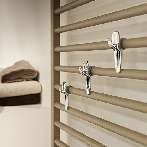 Premium Handtuchhalter im 5er Set – Made in Germany – Top Qualität! Hakenclip der originale Rundheizkörper-Haken für das Bad! Farbe – Chrom - 5