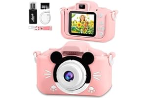 DONGQI Kids Camera Digital Camera for 3-12 Year Old Girls,1080P HD Video Camera for Kids with 32GB SD Card, Birthday Christmas Toy Gifts for 3 4 5 6 7 8 Year Old Girlss