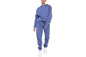 amropi Tuta da Donna Vello Foderato Pullover Felpa con Cappuccio e Pantaloni Jogging Tute
