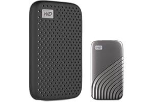Fenmaru Funda De Silicona Compatible con WD My Passport SSD Disco Duro Portátil 500G/1T/2T/4T Accesorios Funda Protectora De Silicona Suave (Black)