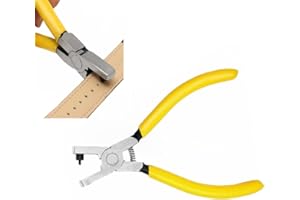 ABINCHAOBANG Watch Band Leather Holes Punch, Universal Belt Punch Holes, Durable 2.0mm Wrist Belt Puncher Hole, Fixing Shoe Hole Puncher for Rubber DIY Home Fabric Collars Canvas(Yellow, 1 Pc)