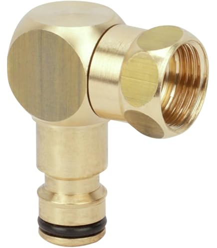AROZ Raccordo Doppio Automatico In Ottone Per Irrigazione - Giunto Rapido Maschio/Femmina Per Tubi Da Giardino - Collegamento Stagno - 2