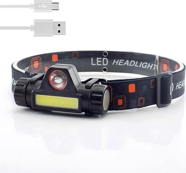 LED Headlamp 12000 Lumens Rechargeable USB with Magnet Dual Light COB & LED Waterproof Adjustable Head Torch for Camping