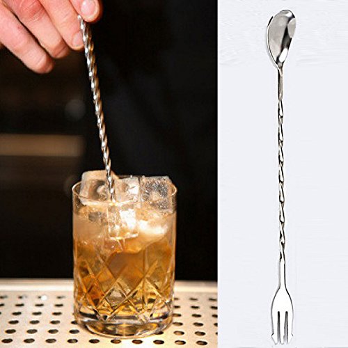 Der Wolf Moon® Cocktail maker set 11 PCE Home Cocktail Making Kit mit Manhattan Cocktail Shaker Bar Maßnahmen, Twisted Bar Löffel, Stößel, Mixer, Flasche Ausgießer, Ice Sieb & Ice Zange + Sexy Cocktails eBook - 7