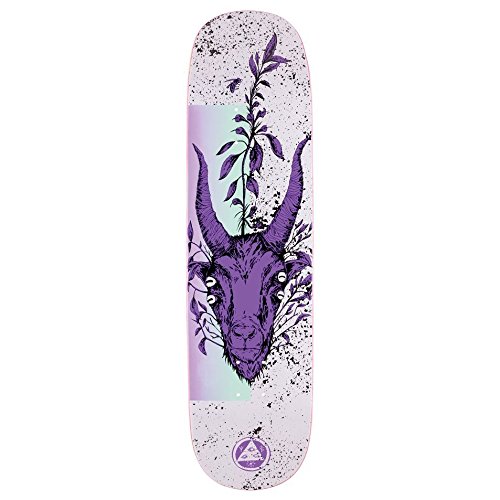Welcome Goathead on Amulet 8.125 Inch Skateboard Deck 8.125 inch White Purple