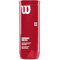Balles Wilson Padel X3 - Tube De 3 Balles - Noyau Aluminium - Feutre Qualité Tournoi - Rebond Optimal
