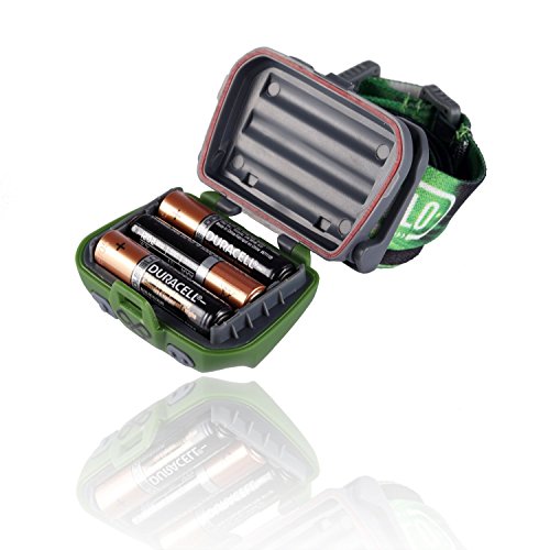 LED Stirnlampe zum Joggen, Camping, Angeln, Lesen – Beste und Hellste Kopflampe, wasserfeste Kopflampe, Lange Batterielaufzeit (Batterien mitinbegriffen), Anpassbarer Lichtkegel, haltbar, leicht, einfach bedienbar - 4
