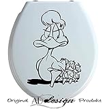 TREND DESIGN - Aufkleber für WC Toiletten Deckel ***Duck Family*** (Farbauswahl)