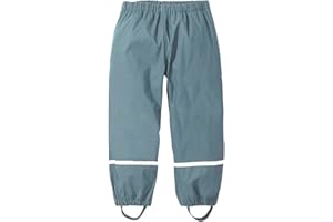 MACHBABY Unisex-Kinder Jungen Mädchen Warme Regenhose wasserdichte Winddicht Buddelhose Atmungsaktive Matschhose mit Fleecefutter