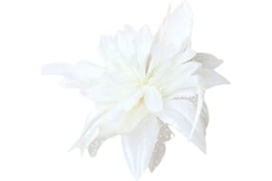 Topkids Accessories Fascinator Hair Fascinators Hair Fascinator Hair Clip Wedding Hats Royal Ascot Fascinator On Clear Comb Or Aliceband Suitable for Girls, Women, Ladies (Cream)