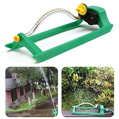 Preisvergleich Produktbild FCS Garden Garten Sprinkler Viereckregner Rasensprenger Oszillierender Sprinkler mit 16 Aluminiumdüsen Reichweite 7-15 m