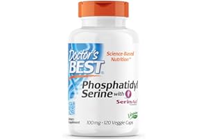 ‎DOCTOR'S BEST Doctor's Best, Phosphatidylserin mit SerinAid, 100mg, 120 vegane Kapseln, Laborgeprüft, Glutenfrei, Sojafrei, Vegetarisch