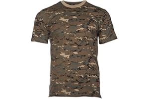 Mil-Tec Tarn T-Shirt Herren • Camouflage T-Shirt aus Baumwolle • BW Camo • Bequemes Kurzarm Army Shirt für Outdoor, Sport oder Freizeit • Bundeswehr Flecktarn-Shirt