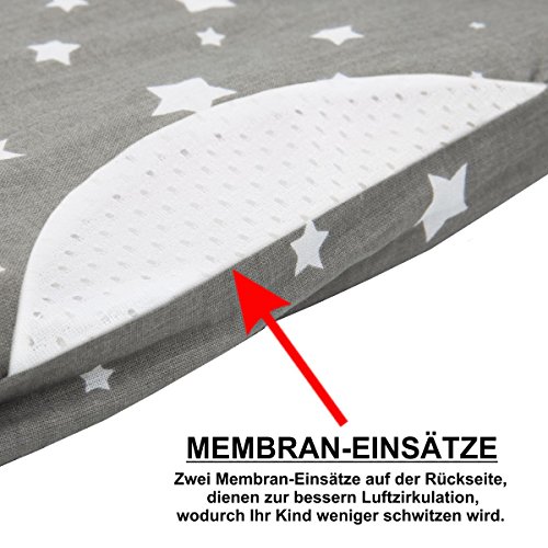 Sommerschlafsack STERNE (100% BAUMWOLLE) Schlafsack Kind Baby (Ärmellos) - 7