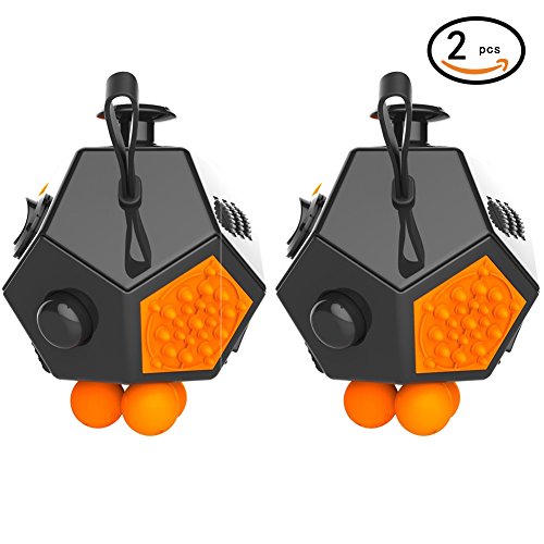 Magic Zone 2 Pcs of 12 Sided Fidget Cube Relieves Stress and Anxiety Toy Increases Focus and Attention for Children and Adults with ADHD, ADD OCD, and Autism Magic Zone 2 Pcs of 12 Sided Fidget Cube Relieves Stress and Anxiety Toy Increases Focus and Attention for Children and Adults with ADHD, ADD OCD, and Autism
