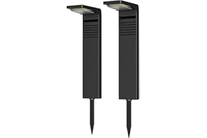 ‎OUSFOT OUSFOT Zewnętrzna lampa solarna [2 szt] 30 diod LED, wodoodporna zewnętrzna lampa solarna, IP65, reflektor słoneczny z 2 trybami oświetlenia podłogowego, do ogrodu, na podwórko, ścieżkę