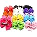 Oulii 15 Colors Hair Bows Baby Headbands Alligator Clip Grosgrain Ribbon Hair Clips
