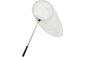 JZK 150 cm langes ausziehbares Kinder Fischernetz mit Teleskopgriff Fischnetz für Teich und Felsenbecken, Insekten Schmetterlings Fängernetz für Kinder Krabbennetz Schmetterlingsnetz