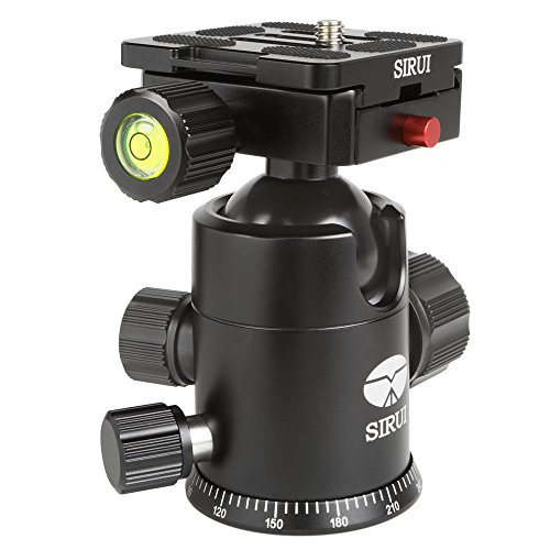 Sirui G-20X Pro Version - Cabezal de Aluminio para trípode (36 mm, 360 g, Carga máx. de 20 kg, Incluye Disco Intercambiable TY-50X de Goma), Color Negro