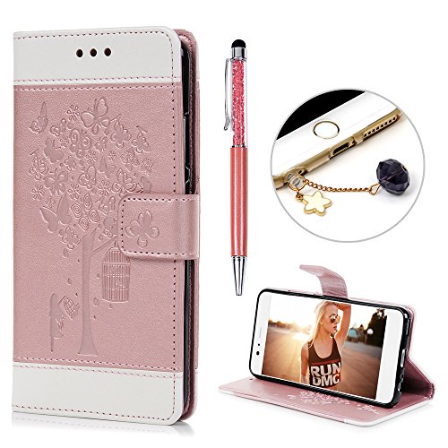 Lanveni Huawei P10 H  lle  Handyh  lle Huawei P10 Flip Case Cover PU Lederh  lle Schutzh  lle Magnetverschluss Ledertasche mit Stander Function Brieft