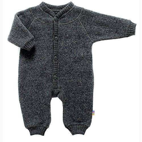 Children's Wool Fleece Overall-Charcoal-9-18m