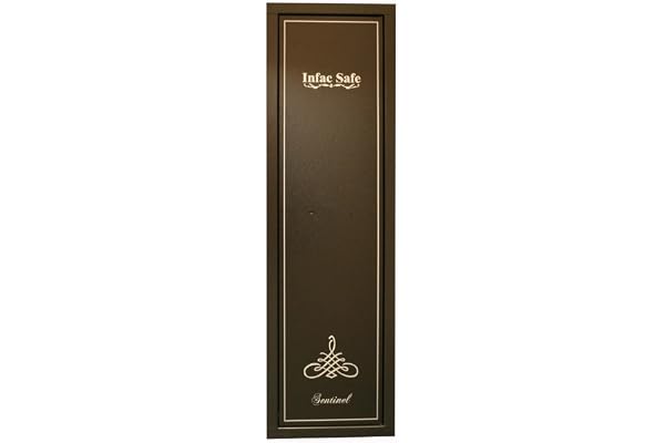 Infac Safe SD10 Armoire forte pour Armes en Acier | 8 Armes avec lunette + 2 dans la porte | Coffre intérieur | Serrure à clé