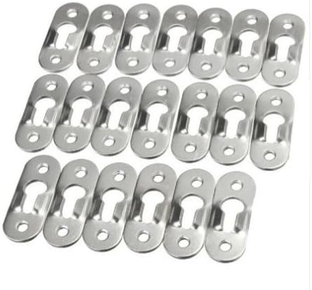 20x Picture Photo Frame Hanging Hooks Hangers Wall Bracket Hanger with Screws 42x16mm