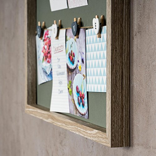 Bilderrahmen für 12 Fotos mit Klammern Live Home Love Weiß Holz Fotocollage Fotorahmen Collage Fotogalerie Fotocollage Postkartenhalter Kordel Schnur Band - 4