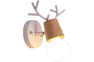 Hobaca® E27 Applique Murale Luminaire Lampe Murale Enfant Deco Noel Créatif Antlers Cerf Forme Luminaires lampe Pour Chambre, Salon,Couloir, Escaliers.