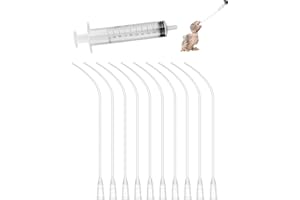 JUKOTA 11 Stück Spritze mit Schlauch Set,10ml Spritze,Tauben Zubehör,Vogel Zubehör Aufziehspritze,Aufzuchtflasche Futterspritze,Feeder Ernährungssonde,Baby Jungvögel Füttern für Wasser,Medikamente
