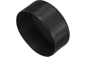 sourcing map 2pcs Rubber End Caps 120mm(4.7 Inch) ID Vinyl Round Tube Bolt Cap Cover Screw Thread Protectors Black