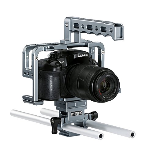 Sevenoak SK-GHC20 Aluminum Camera Movie Video Cage with Top Handle Grip and Shoe Mount 15mm Rods for Camera Rig Panasonic Lumix DMC-GH3, GH4
