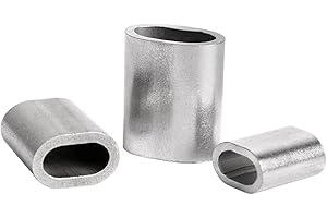 XCYROIIY 5 pezzi in alluminio acciaio fune cavo puntali crimpatura loop maniche,12mm