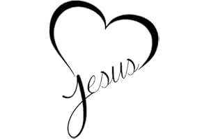 PORFEET Autocollant De Voiture, Jésus Coeur Amovible étanche Voiture Style Fenêtre Pare-Chocs Décalque Décor Autocollant