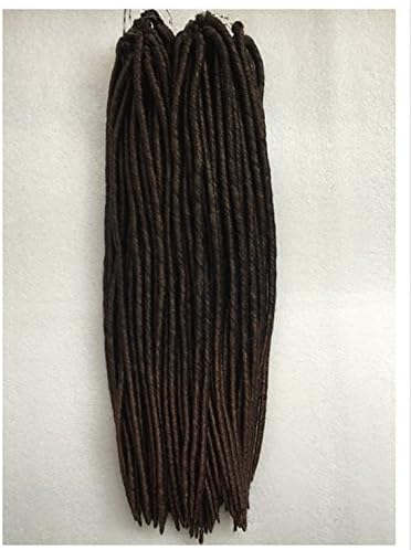 BEST LINA Synthetic Hair Crochet Braids 2X Havana Mambo Faux Locs 18" (5 PACK, T1B/30)