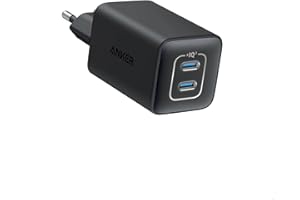 ‎ANKER Ładowarka Anker USB C 47 W, ładowarka 523 (Nano 3), kompaktowa 2-portowa szybka ładowarka GaN do iPhone 16/16 Plus/16 Pro Max/15, Galaxy, Pixel 4/3, iPad/iPad Mini (kabel nie jest dołączony)