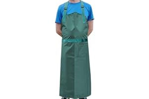 Kelendle Trimmer Safety Chaps with Pocket Adjustable Straps Waterproof Weeding Apron for Grass Trimmer Garden Work Apron Bib