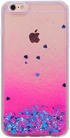 iPhone 6S Plus Case, Glitter Bling Sparkles Flowing Liquid Anti Scratch Hard Protective Case for iPhone 6Plus 6SPlus, 5.5inch, Pink Color
