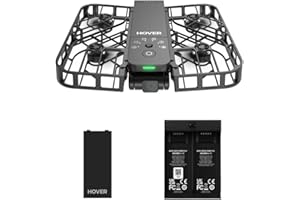 HOVERAir X1 Dron con Cámara, Drone de Bolsillo con Video HDR, Despegue de la Palma, Rutas de Vuelo Inteligentes, Modo Sígueme, Mini Dron con Control Manos Libres, Negro (Combo)
