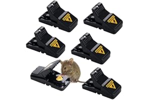 UFLIX Reusable Mouse Traps for Indoors and Outdoors That Kill Instantly | Effective Mice traps for indoors and a highly Sensitive Rodent repellent (Pack of 6)