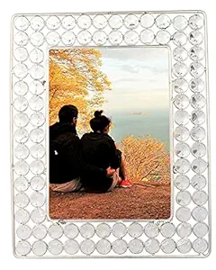 Attractive Sparkling Clear Crystal Photo Frame - Picture Size 5 X 7 inches - by MARIGOLD STORES