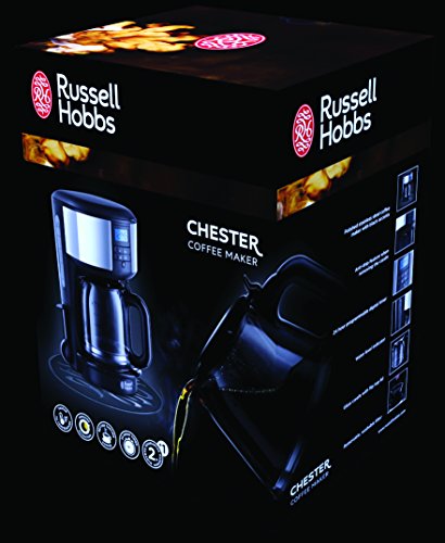 Russell Hobbs Chester 20150-56 Glas-Kaffeemaschine mit Brausekopf-Technologie schwarz / silber - 2